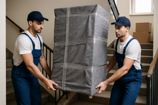 Professionelle Umzugshelfer in Mönchengladbach beim Möbeltransport